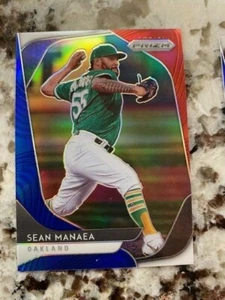 Tarjeta Prizm 2020 Panini Prism rojo blanco azul Oakland Athletics Sean Manaea #84 - Imagen 1 de 1