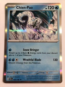Pokémon TCG Paradox Rift Chien-Pao Holofoil 057/182 NM Rare - Picture 1 of 2
