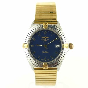 BREITLING CALLISTO NAVY BLUE DIAL 2-TONE G.P.+S.S. MENS WATCH FOR PARTS/REPAIRS