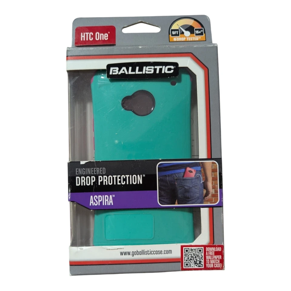 W4. Ballistic Aspira Case for HTC One - Mint Green/Strawberry Pink - Image 1 of 1
