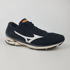 Men's MIZUNO 'Wave Rider' Sz 10 US Runners Shoes Black White | 3+ Extra 10% Off