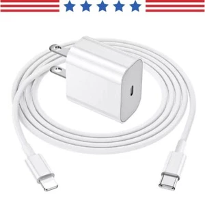 Type C Wall Charger Fast Charging US Plug For iPhone 14 13 12 11 X XS XR Pro Max - Picture 1 of 14