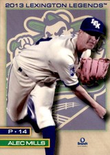 2013 Lexington Legends Brandt #16 Alec Mills Clarksville Tennessee Baseball Card