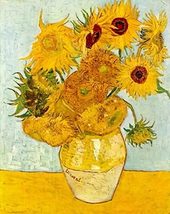 Van Gogh Sunflowers Canvas Picture Print 10 x 8", 16 x 12", 20 x 16", 30" x 20" - Picture 1 of 6
