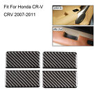 4Pcs Carbon Fiber Inner Handle Pad Sticker Trim Cover For Honda Cr-V Crv 2007-11