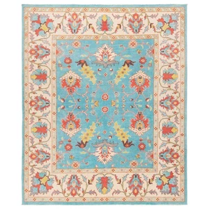 Kazak 296x244 Cm Alfombra Oriental De Lana Azul Nueva - Imagen 1 de 10