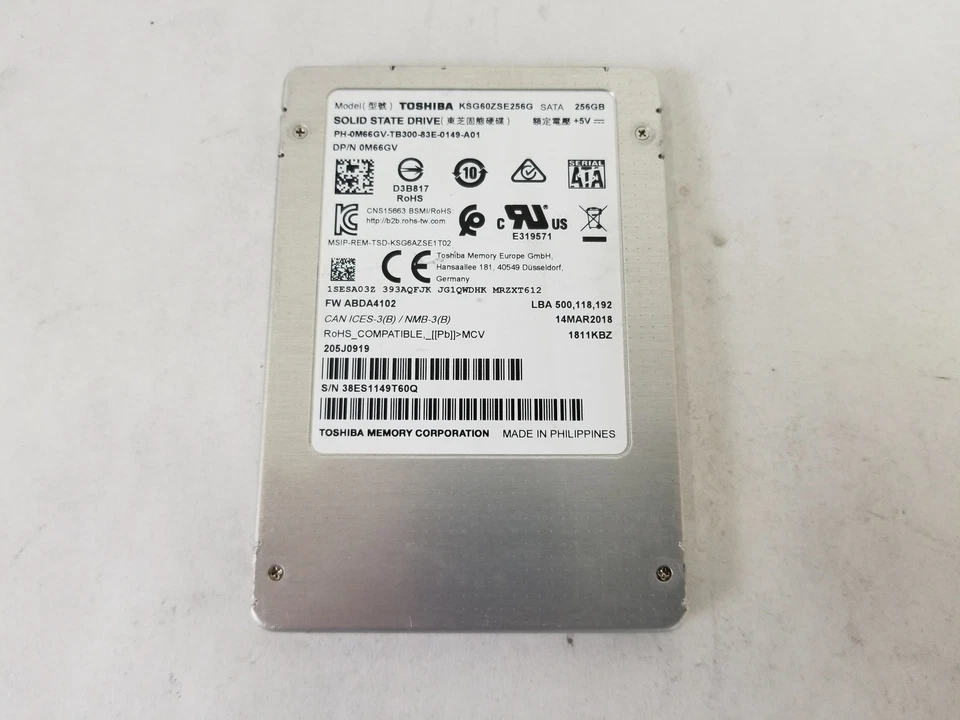 Лот из 2 твердотельных накопителей Toshiba SG6 KSG60ZSE256G 256 ГБ SATA III 2,5 дюйма - Изображение 1 из 3