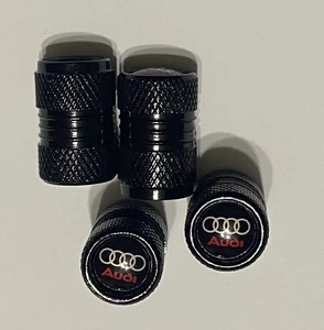 4pcs. Black Tire Valve Stem Caps For Audi, New In Pack - Picture 1 of 2