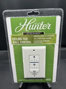 Hunter Universal Ceiling Fan Wall Control Speed On Off With Dimming Model 99375 - Picture 1 of 3