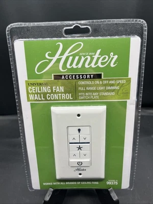 Hunter Universal Ceiling Fan Wall Control Speed On Off With Dimming Model 99375 - Image 1 of 3