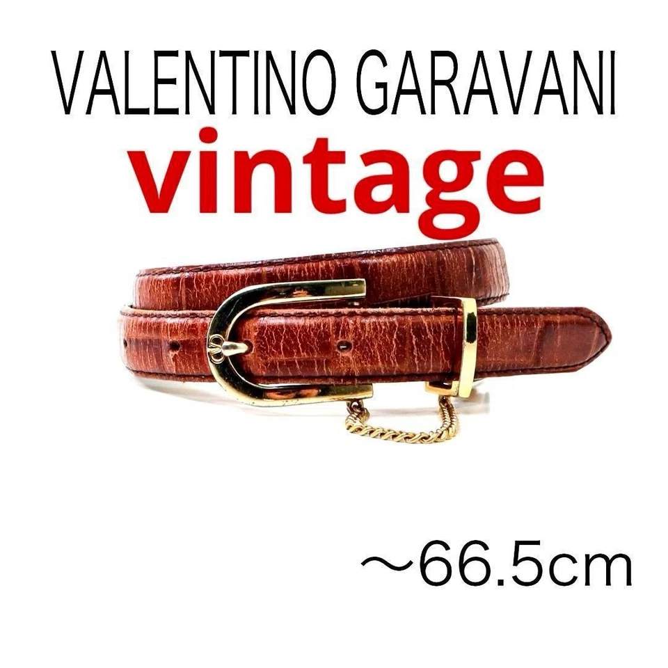 Cinturón Mujer Valentino D9261X Cuero Garavani Con Cadena Dorada Edición Limitada VHT Foto 1 de 4