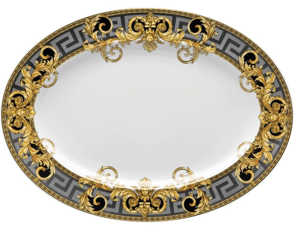 Versace Rosenthal Prestige Gala Oval Platter 13-1/2"