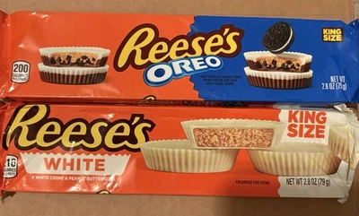 (2 Pack) Reese's White Creme And Reese’s Oreo King Size PB Cups Limited Edition - Image 1 of 4
