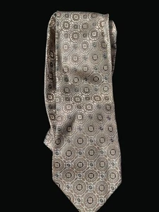 Courage Herren Seidenkrawatte mit geometrischem Muster braun & beige T01 AC - Bild 1 von 2