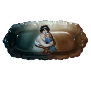 Vintage Madame Lebrun & Daughter Bavaria Serving Bowl Tray Dish Platter 12x5.5 - Picture 1 of 20