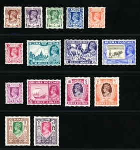 [BIRMANIA] 1946 3p-10r SG 51-63 / Juego de 13 (MNH) - Imagen 1 de 2