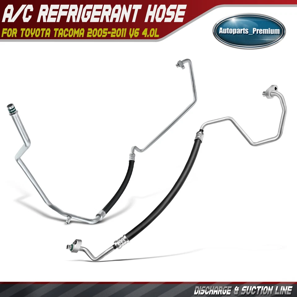 Línea de descarga y succión de refrigerante de aire acondicionado para Toyota Tacoma 2005-2011 V6 4,0 L gas Foto 1 de 4