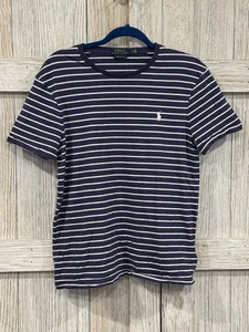 Polo Ralph Lauren Custom Slim Fit Rundhals T-Shirt Herren M blau weiß gestreift - Bild 1 von 7