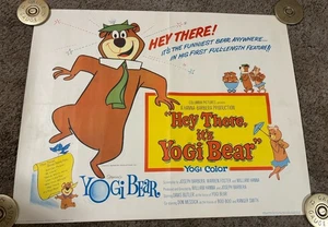 Original 1964 Hey There It’s Yogi Bear 1/2 Half Sheet Movie Poster, 22x28”, NSS - Picture 1 of 3
