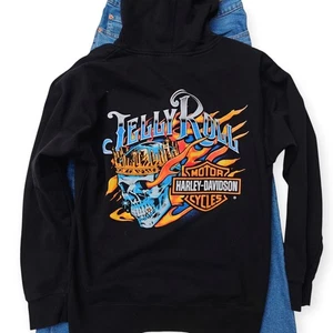 Jelly Roll x Harley Davidson Hoodie Beautifully Broken Tour 2024 Mens Medium - Picture 1 of 13
