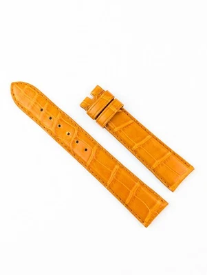 Correa de reloj de cuero naranja Van Cleef & Arpels 19 mm NOS 2000s Foto 1 de 3