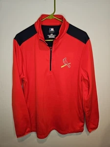 MLB Original Merchandise St. Louis Cardinals 1/4 Zip Rot Pullover Herren Größe L - Bild 1 von 10