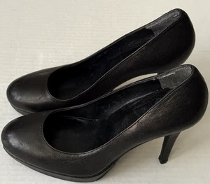 Stuart Weitzman Black Platform Pumps 4.5" High Heels Stilettos Women's Size 6M - Picture 1 of 10