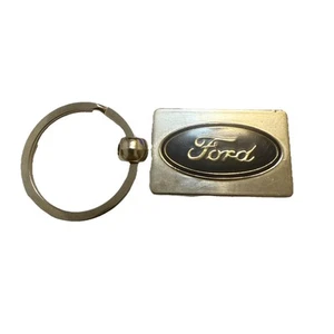 Vintage Ford Keychain Auto Car NICE! Silver Toned Bag Charm Handbag Purse Vtg - Picture 1 of 6