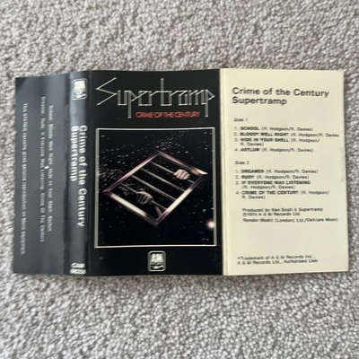 SUPERTRAMP - CASSETTE TAPE WITH PAPER LABELS - CRIME OF THE CENTURY - Image 1 of 4