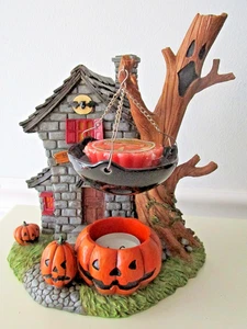 HALLOWEEN YANKEE CANDLE TART WARMER~HAUNTED HOUSE/PUMPKINS+7 TARTS~VGC - Picture 1 of 13