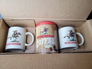 Vintage Winchester Kaffee Geschenkset komplett mit 2 Tassen & Dose Neu geöffnete Box - Bild 1 von 5