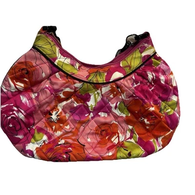 Vera Bradley Rosa Eleanor Cartera de Hombro Bolso de Mano Acrílico Cadena Correa Limpio Foto 1 de 4