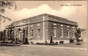 Sanford ME-Maine, Post Office Vintage Souvenir Postcard - Picture 1 of 2
