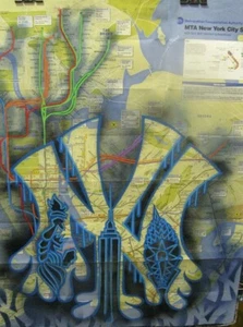 GRAFFITI SUBWAY MAP - Picture 1 of 6