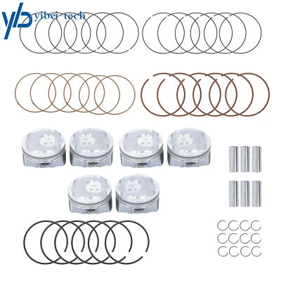 Conjunto de anel de pistão e pistão de motor para 2011-2019 Hyundai Santa Fe Kia Sedona 3.3L - Imagem 1 de 4