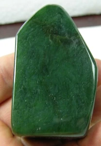 4.50oz Russia 100% Natural Rough Tumbled Jade Nepherite Slice Specimen 127g 65mm - Picture 1 of 7