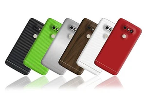 Textured Skin Sticker for LG G5 H850 Carbon Matt Wood Brushed Metal Leather - Picture 1 of 47