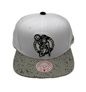 Mitchell & Ness Boston Celtics Cement Top White Adjustable Snapback Hat Cap - Picture 1 of 6
