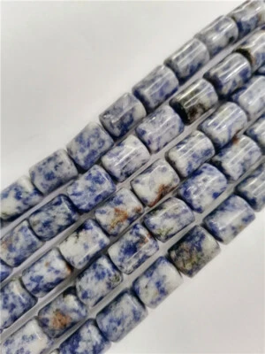1 Strand 14x10mm Natural Blue Sodalite Cylinder Spacer Loose Beads 15.5" HH8842 - Image 1 of 2