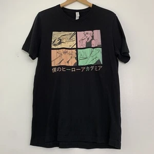 My Hero Academia Mens Large Black Tee Shirt Katsuki Bakugo Eating Yelling - Picture 1 of 5