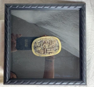 Red Adair Team Belt Buckle 25th Anniversary in Frame K247 - Picture 1 of 5