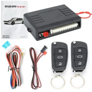 12V Car Keyless Entry Alarm Security System 2 Keys Fob Remote Control Door Lock - Picture 1 of 8