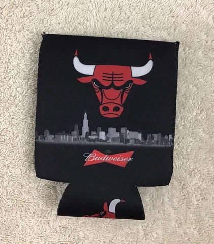 NBA Chicago Bull Budweiser Coozie With Magnetic Strip Cover