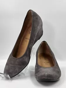 Gabor Sacchetto graue Wildleder Slipper Keilabsatz Pumps Schuhe US 7,5 / UK 5,5 - Bild 1 von 15