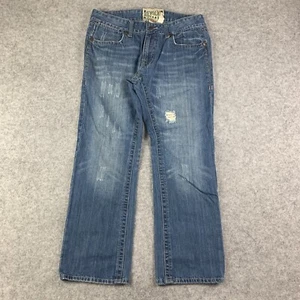 Revolve Jeans Mens 34X28 Blue Straight Flap Pocket Faded Distressed Tag 34x30 - Picture 1 of 16