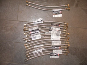 Lot of 16 12 Inch Flexible Faucet Stainless Steel Braided Hose, 3/8 x 3/8 - Picture 1 of 1