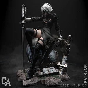 Androide da combattimento 2B in resina kit modello da assemblare e dipingere - Imagen 1 de 8