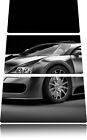Sportwagen trifft Perfektion 3-Teiler Leinwandbild Wanddeko Kunstdruck