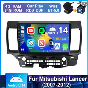 64GB Autoradio Für Mitsubishi Lancer Android 14 GPS Navigation CarPlay DSP 10.1" - Bild 1 von 18