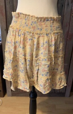 Falda Floral Amarilla Hippie Rose Juniors Talla L Foto 1 de 4